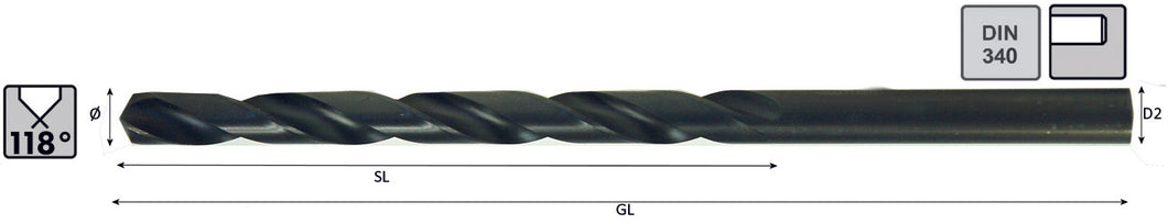 Spiralbohrer DIN 340 HSS Typ N (1,00-12,00)