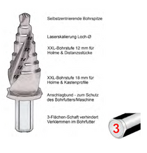 Lade das Bild in den Galerie-Viewer, Crash‐Barrier Stufenbohrer HSS‐TiALN, spiralgenutet
