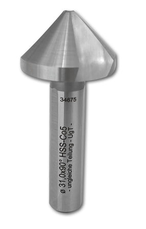Präzisions - Kegelsenker HSS-Co5  DIN 335 C   90°  mit ungleicher Teilung und 3-Flächenanschliff